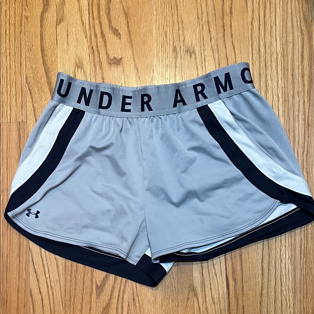 Under Armour Women's Gray and Navy Athletic Shorts